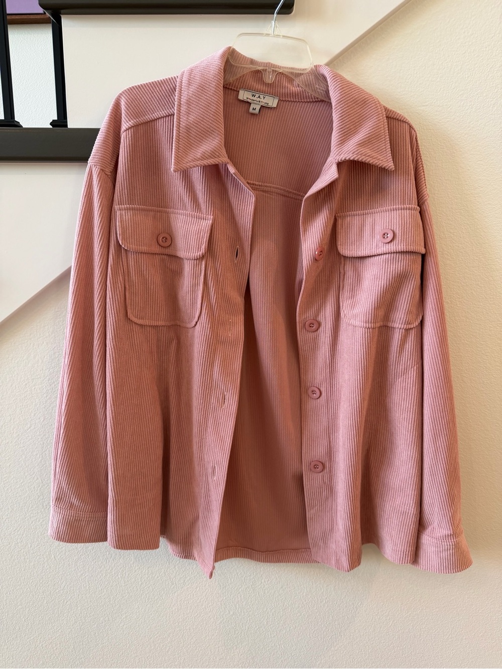 W. A. Y. Dusty Pink Corduroy Shirt